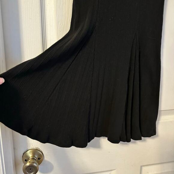 Free People Jolene Fit And Flare Ribbed Black Mini Dress Size Small - Picture 7 of 8